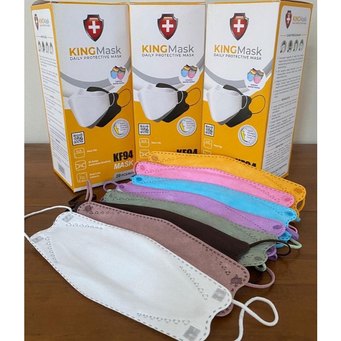 MASKER KF94 KINGMASK 4PLY/KOREA MASK KEMENKES 1BOX ISI 20 PCS