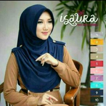 JILBAB INSTAN ISAURA / KERUDUNG INSTAN MURAH BAHAN JERSEY / HIJAB BERGO JERSEY / JILBAB BERGO JERSEY LANGSUNG PAKAI