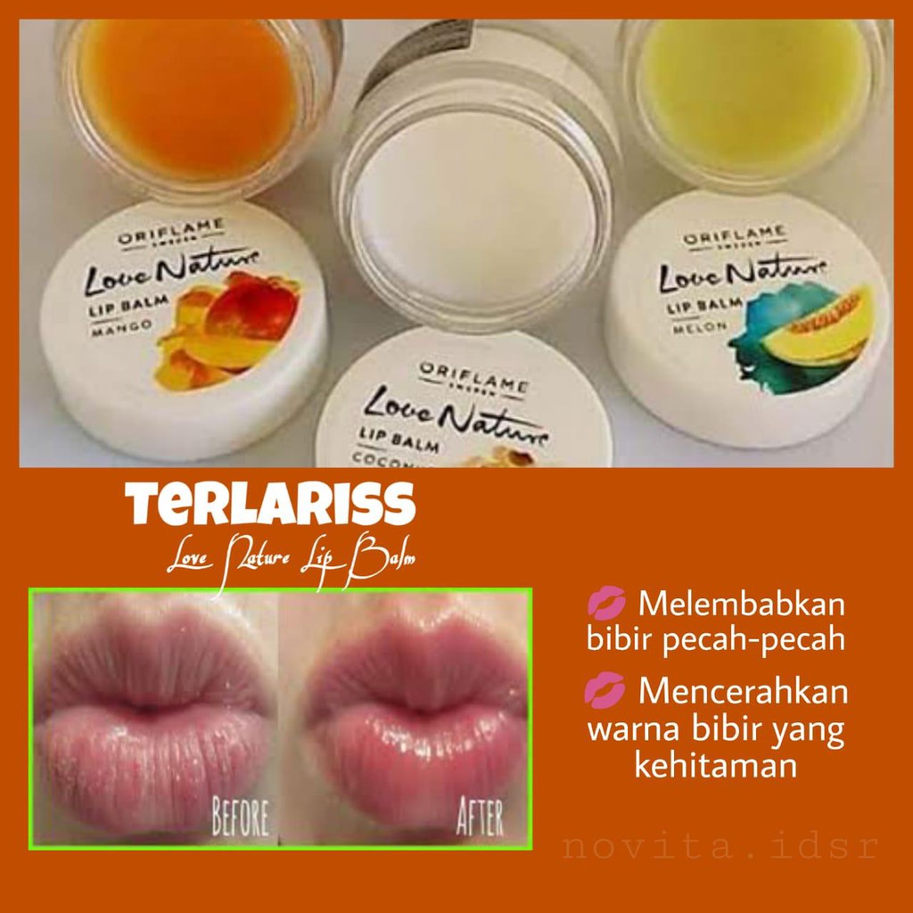 Love Nature Lip Balm Pelembab Bibir Aroma Buah Melon Oriflame Shopee Indonesia