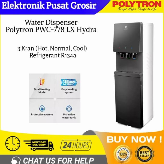 Dispenser Polytron Pwc-778 Lx Hydra Dispenser Kompresor Galon Bawah
