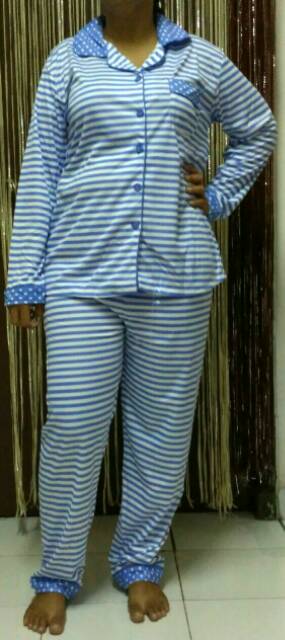 NEW Piyama PP &quot; Polka Stripe &quot;( baju tidur L'eeza collection )