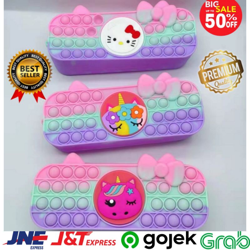 

[TERLARIS] Kotak Pensil Pop It Import Depan Belakang Bisa PopIt Tempat Pensil Pop It Tempat Alat Tulis Bolak Balik Popit Rainbow Unicorn