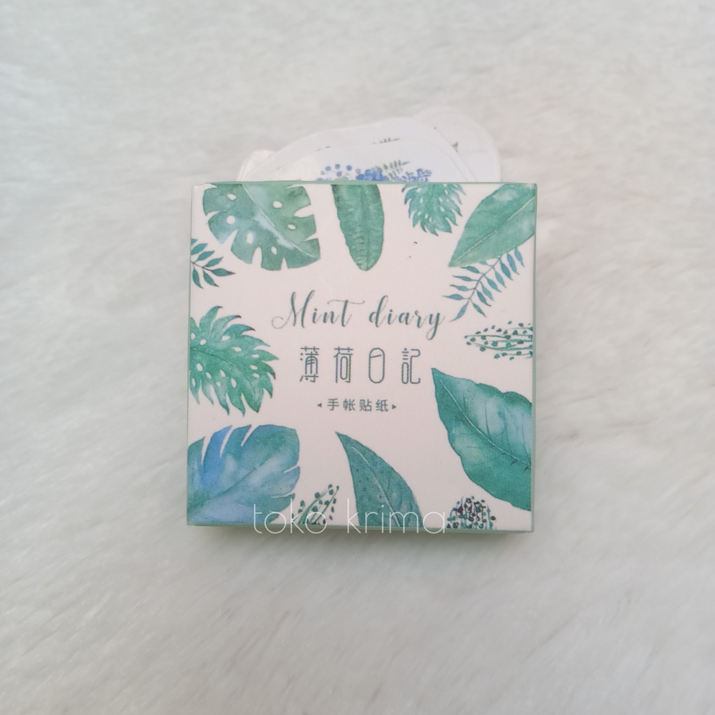 

Set Stiker Sticker Box Mini Isi 45 pcs Bentuk Daun Mint Diary Untuk Deco Jurnal
