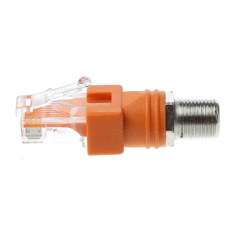 CRE  F Female To RJ45 Male Coaxial Barrel Coupler Adapter RJ45 To RF Connector Converter