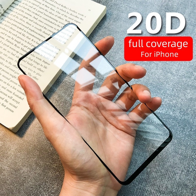 Pelindung Layar Tempered Glass 20D HD Untuk iPhone 6 6s 7 8 Plus X XR XS 11 12 13 14 Pro MAX