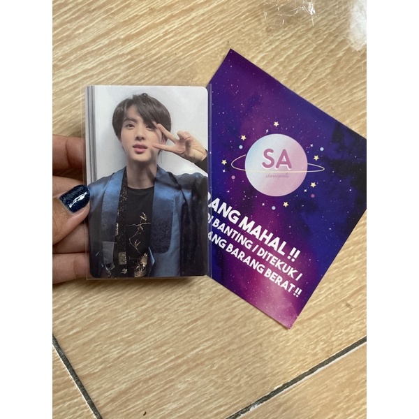 PHOTOCARD  JIN BTS MEMORIES 2018 BLUERAY BR MEMO JIN BTS