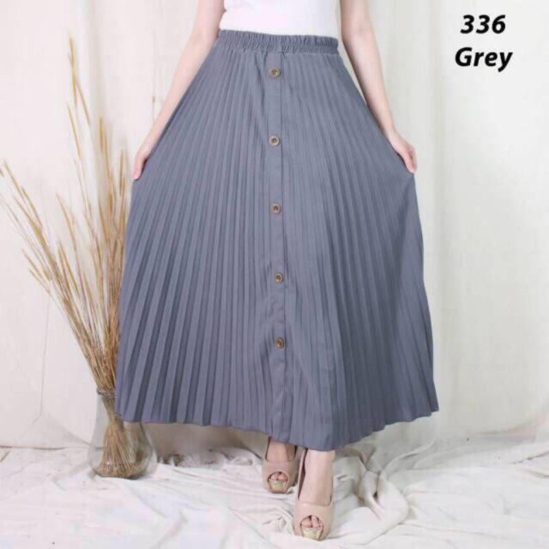 Rok Quen Button Skirt Rok Klok Kancing Fashion Wanita