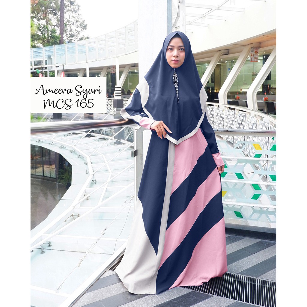 RT Gamis Muslim Murah Wanita Original by Salwa Syari Gamis Set Kode Ameera Syari