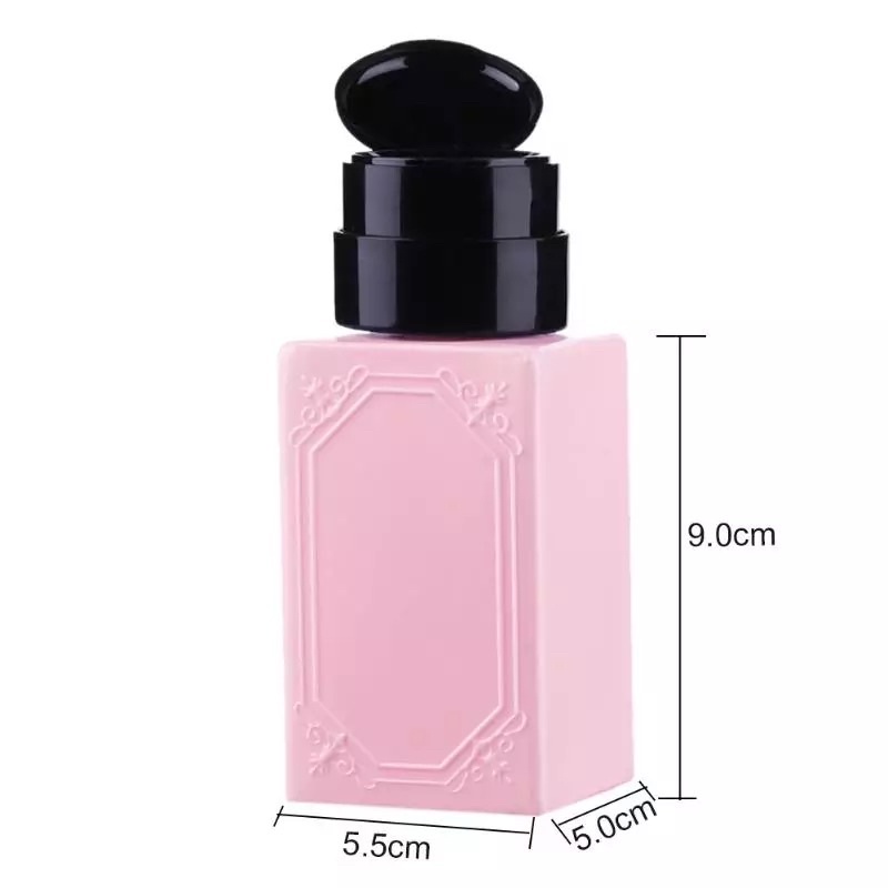 Botol Plastik Pump Makeup Remover Nail Art / Botol Cleansing Aesthetic Cantik Lucu 250 ML