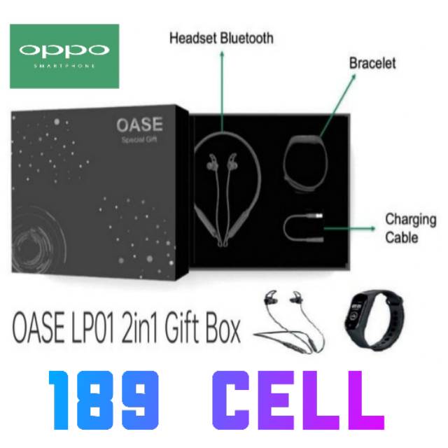 OPPO SPECIAL GIFTBOX OASE LP01 2IN1 HEADSET B   LUETOOTH