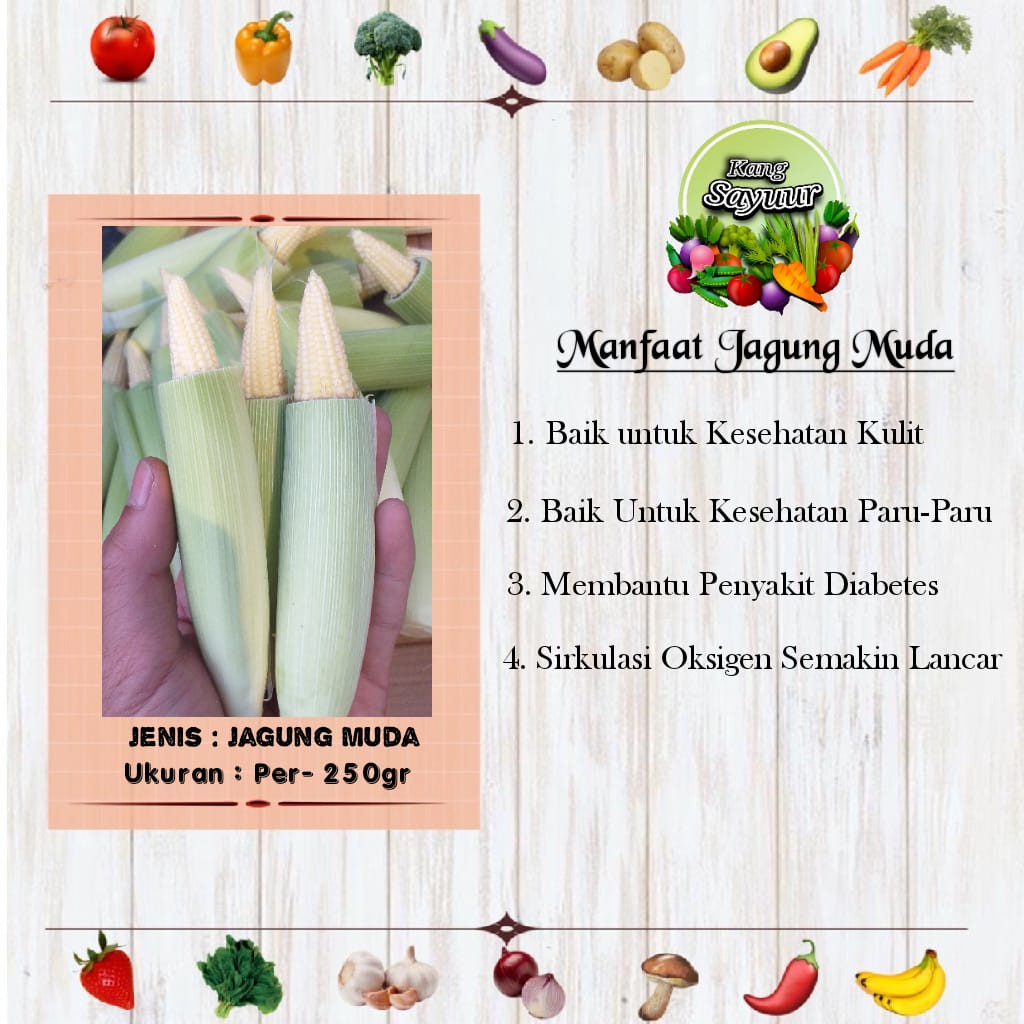 

JAGUNG MUDA / SOLENG - (Per 250 gr)