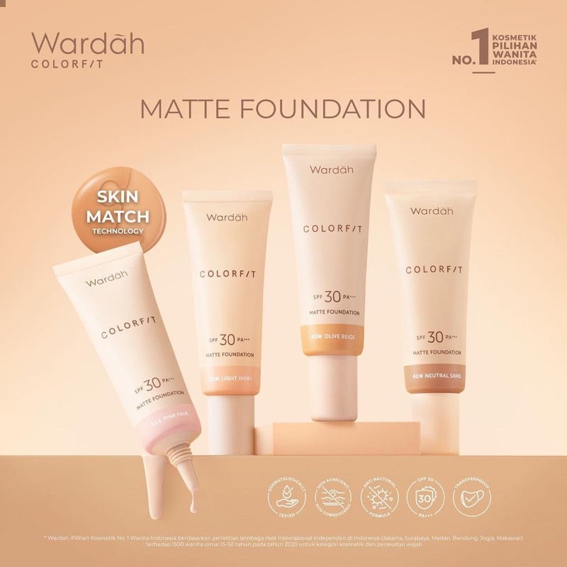 Wardah Colorfit Matte Foundation