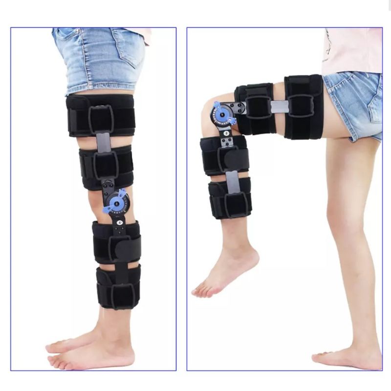 Topang Kaki Patah Terapi Penyangga Lutut Kaki Deker lutut penopang lutut Deker Penyangga Lutut ACL PCL Arthroscopy Patah Kaki Terapi Kaki Penyangga Terapi Lutut T-Scope ROM Joint  Post Op Knee Brace  alat penopang kaki kesehatan kaki  stroke pelurus kaki