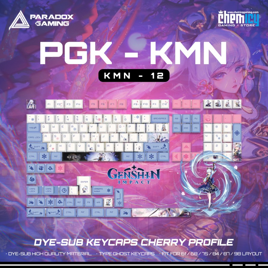 Paradox Gaming KMN-12 / KMN12 Dye-sub Keycaps 137 set Cherry Profile