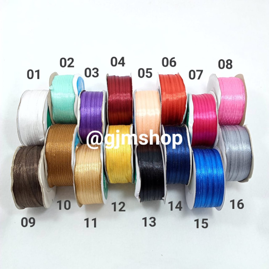 

Pita Satin Size 1/8 inch / 0.3 cm Panjang 80 yard