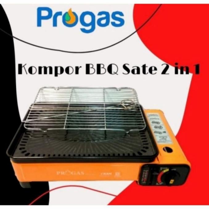 Progas . Kompor Gas Portable , Panggang , Panggangan , sate,