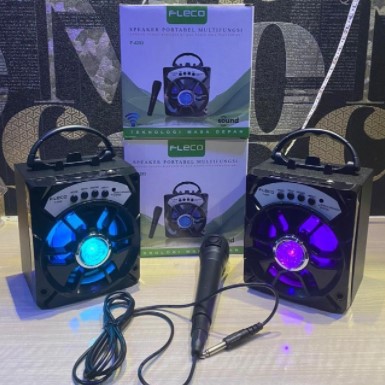 Speaker Fleco F-4293 Bluetooth Portable MP3 FM USB Free Mic