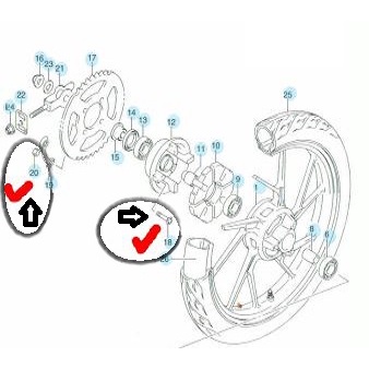 Set Baut Napgir-Bolt Suzuki RC 100 Bravo Crystal Tornado Original SGP Terlaris