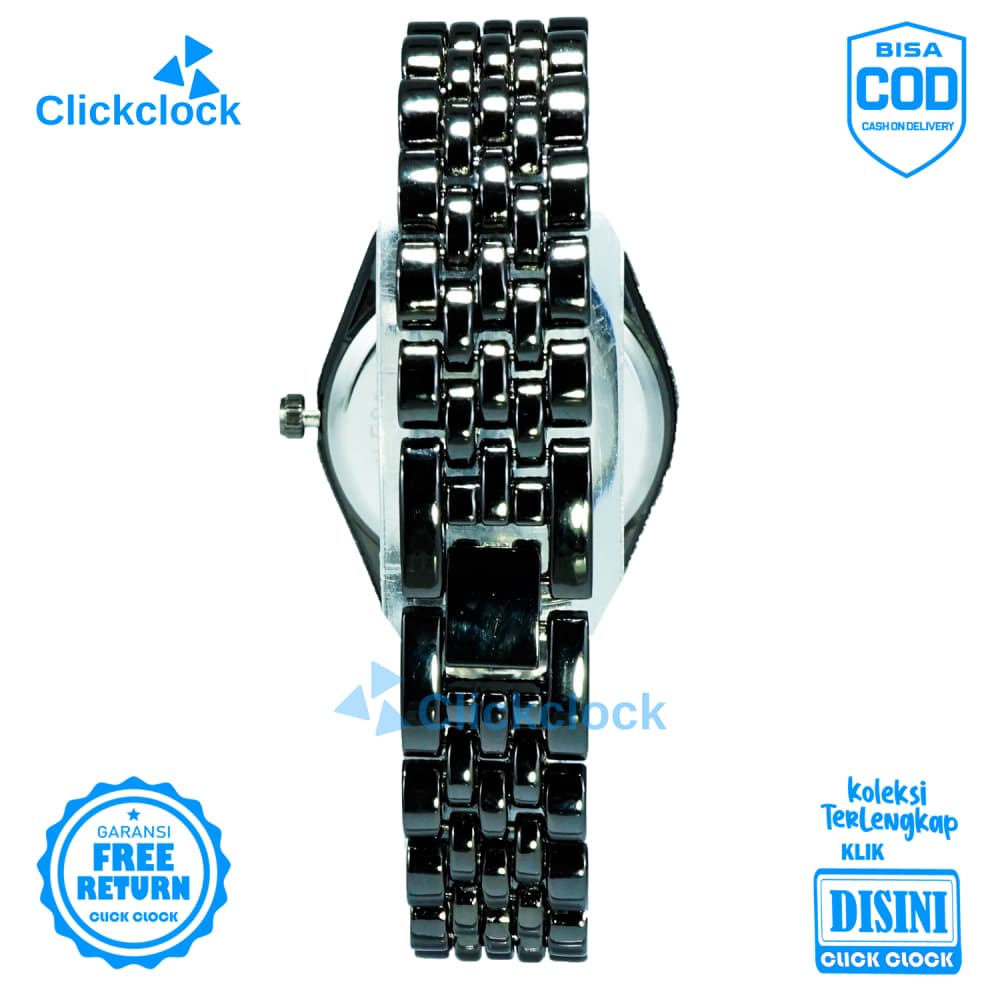 Jam Tangan Analog Wanita Permata Stainless Tanggal RR RK-01 Watch Murah