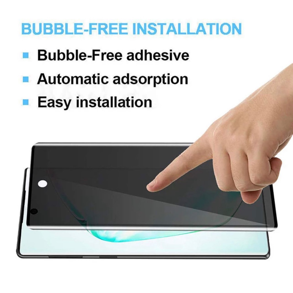 3D ANTI SPY FULL COVER - Tempered Glass Samsung S10 Note 10 Note 20 Note 20 Ultra S20 Ultra S21 Ultra Privacy Glass Full Cover