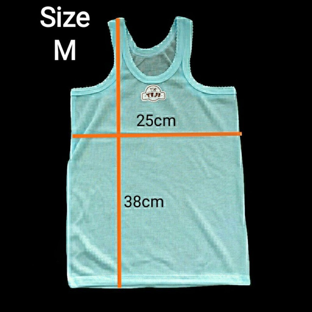 VS - SINGLET / KAOS DALAM ANAK / KUTUNG POLOS  WARNA S,M,L &amp; XL