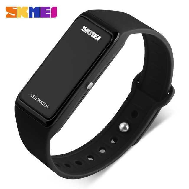 SKMEI Wristband Jam Gelang LED - 1265A [Hitam]