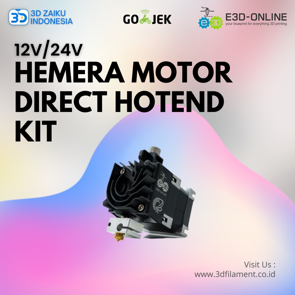 Original E3D Hemera Motor Direct Hotend Kit 12V dan 24V dari UK