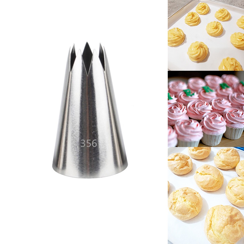 Spuit Kue No 356 Spuit Sagu Keju Churros Kue Sus Cupcake Besar Import Tanpa Sambungan Luar