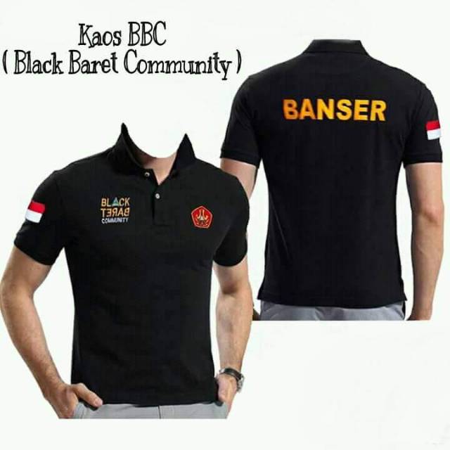 KAOS BBC BANSER.kaos black baret banser