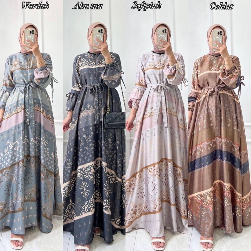 Gamis Maxmara Bella M/L/XL/XXL/JUMBO Gamis Pesta Kondangan Premium