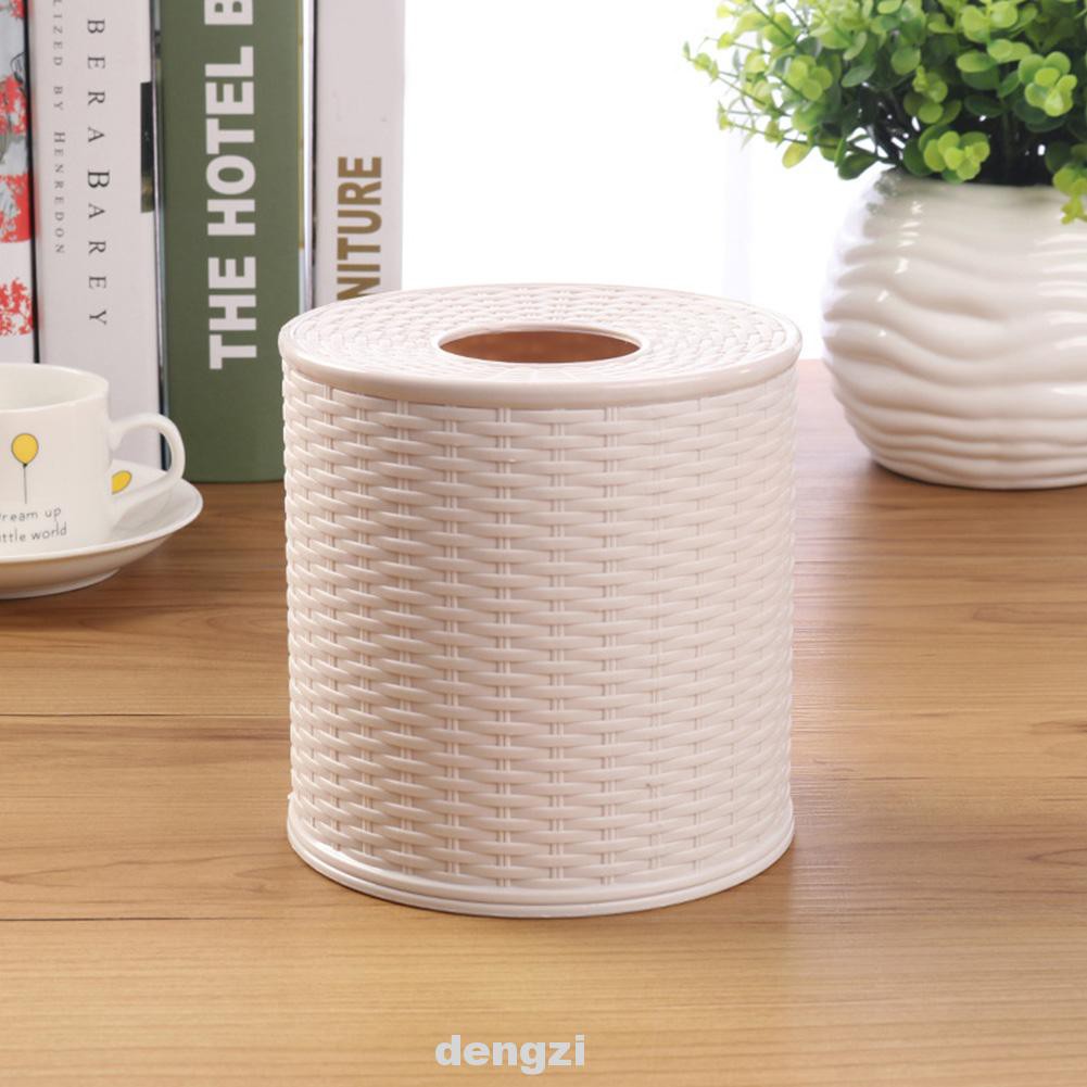 Home Round Decorative Desktop Dustproof Hotel Bathroom Napkin Holder Shopee Indonesia
