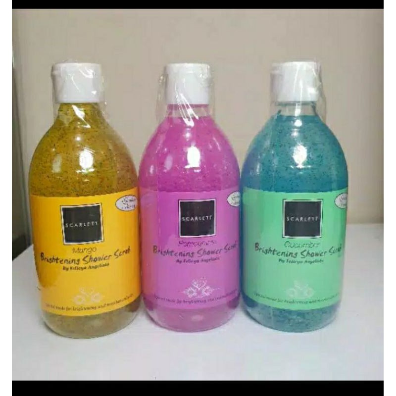 SCARLETT BRIGHTENING SHOWER BODY SHOWER WASH SCRUB-BPOM