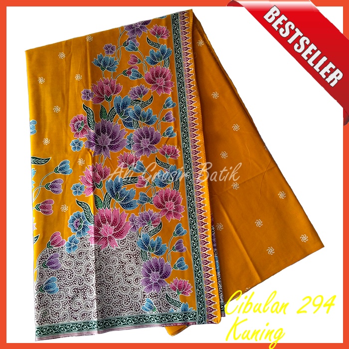 Kain Batik Pekalongan Primisima Halus Cibulan 294 Kuning Unggul Jaya
