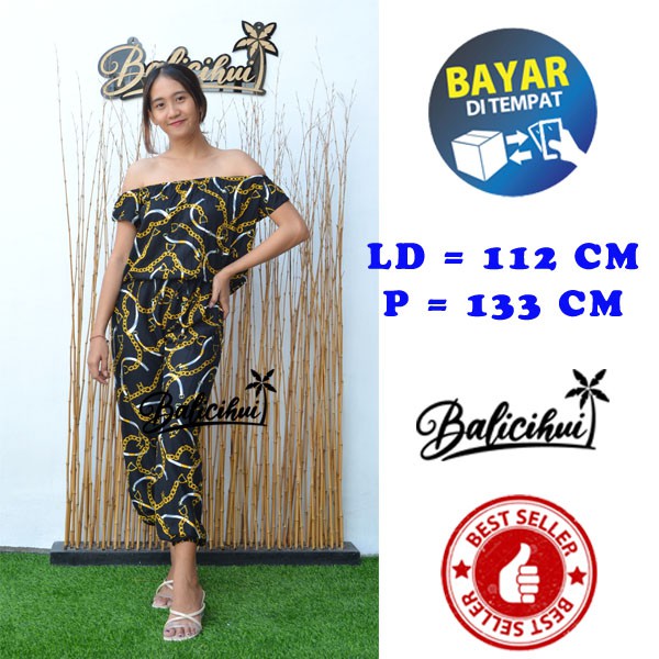 Balicihui Jumpsuit Panjang Lengan Jumpsuit Wanita Jumpsuit Bali