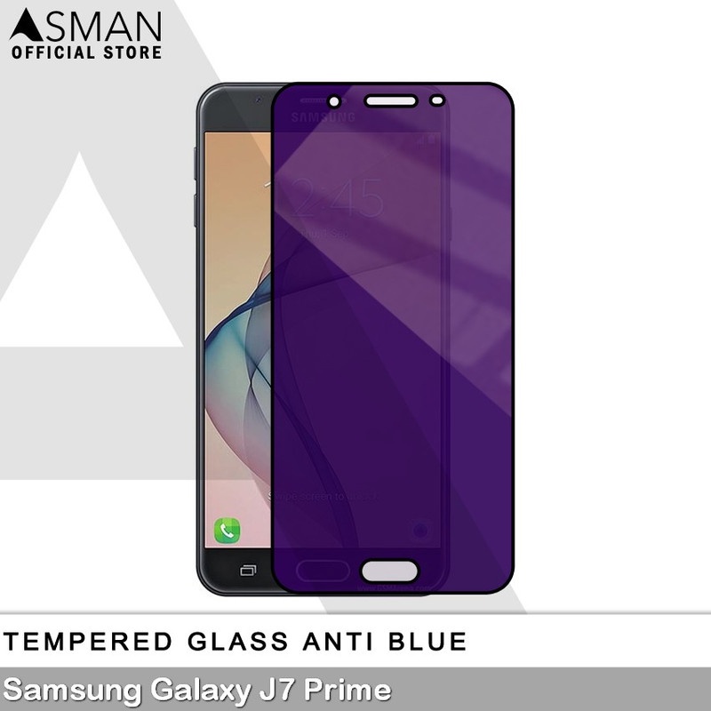 Tempered Glass Blue Light Full Lem Samsung Galaxy J7 Prime Anti Radiasi Screen Protector