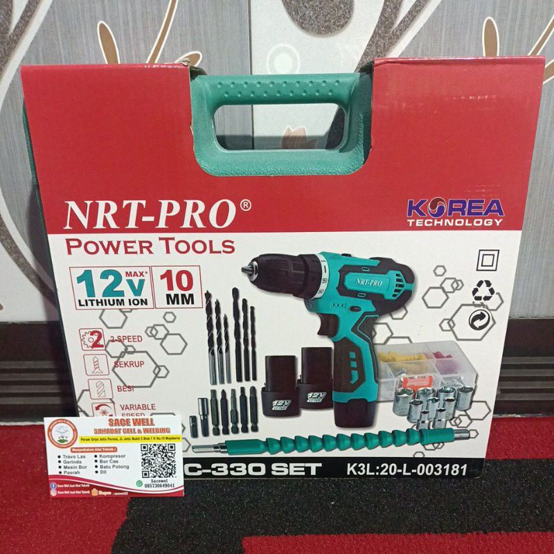 mesin bor cas 12 volt nrt pro