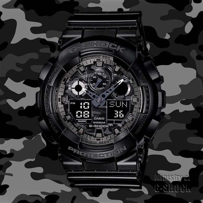 JAM TANGAN CASIO G SHOCK GA 100CF 1A-G Shock Master-G Shock protection