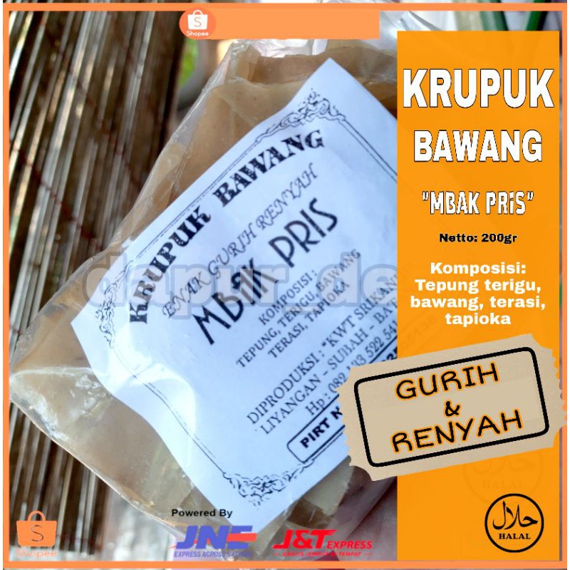 

Kerupuk bawang 200gr mentah murah