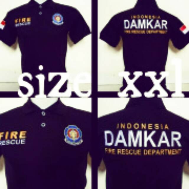 Kaos murah/kaos kerah/kaos damkar/baju damkar/kaos bordir