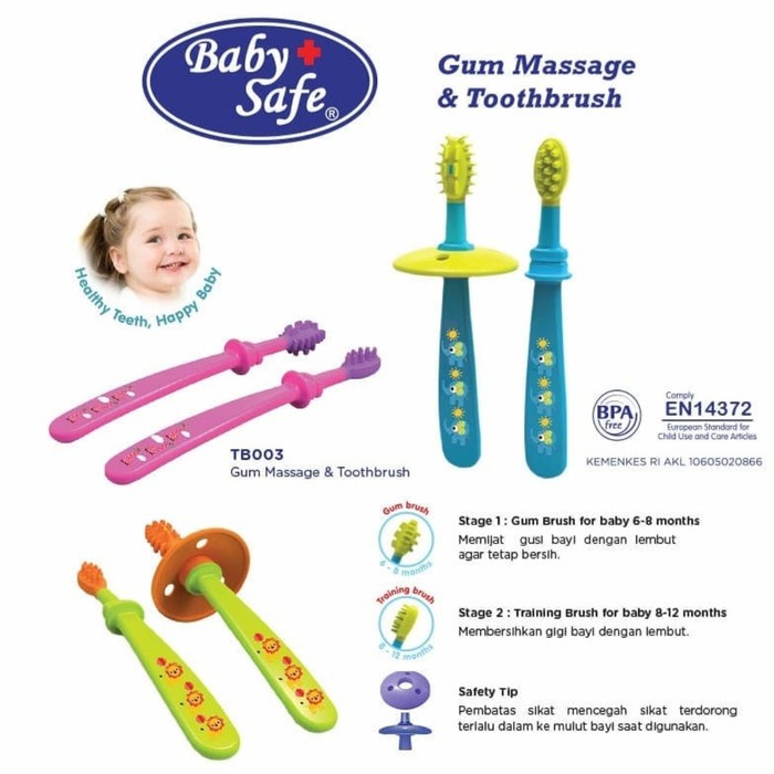 BABY SAFE GUM MASSAGE &amp; TOOTHBRUSH / TOOTHBRUSH / SIKAT GIGI