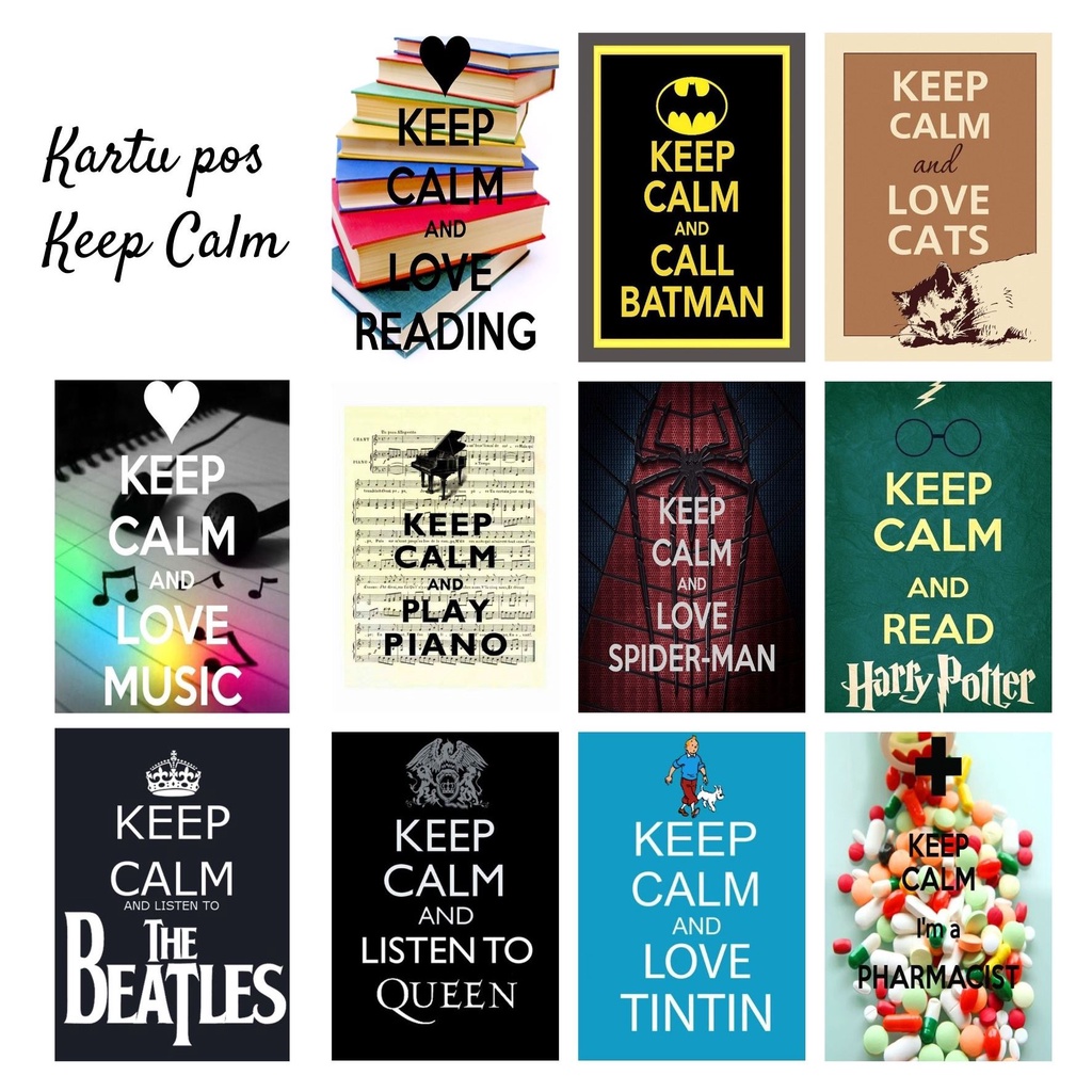 

MC- Kartu pos kartupos Keep Calm Postcard