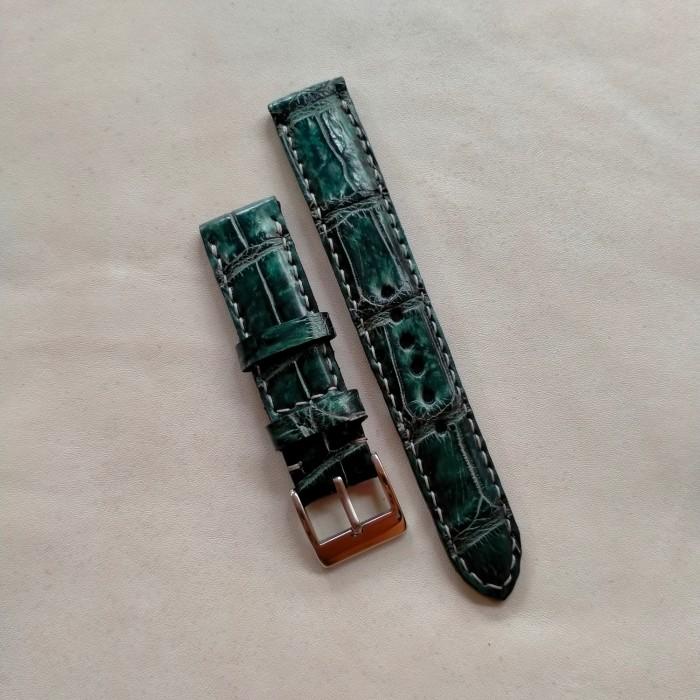 tali jam tangan kulit crocodile lug 20mm , rolex mido Hamilton omega