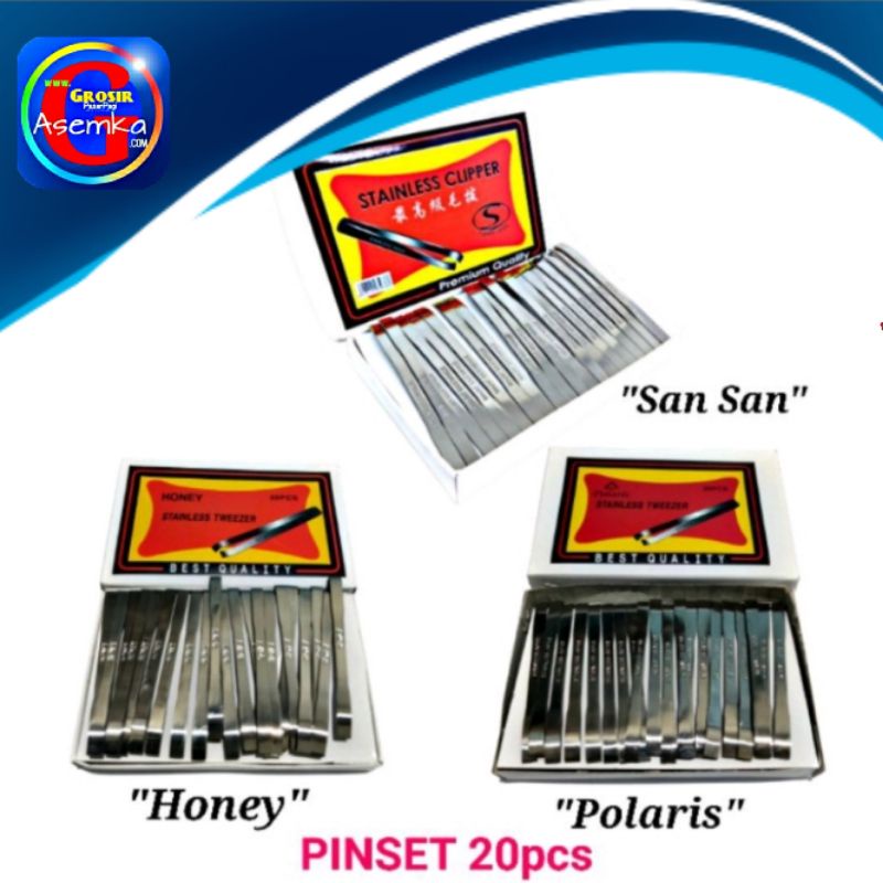 GPA Pinset Stainless clipper japan pinset berkualitas bagus Grosir (20pcs)