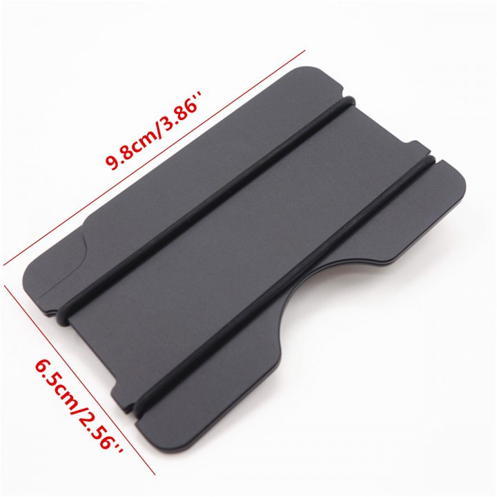 Slim Aluminium Credit Card Holder Money Clip RFID Blocker