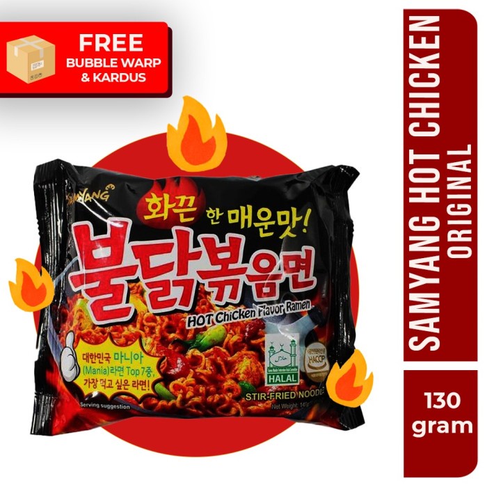 Jual (Ready Stok) Samyang Original Buldak Spicy Hot Chicken Ramen 140 ...