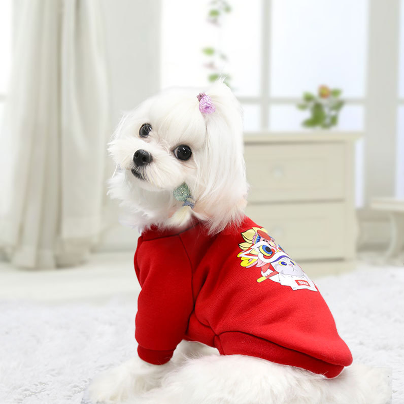 Yufeipet Sweater Anjing / Kucing Peliharaan Motif Bunga Krisan Untuk Musim Gugur / Dingin