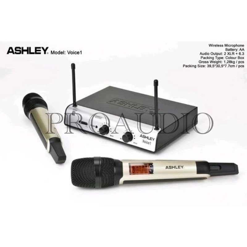 microphone wireless ashley voice 1 pp voice1 pp voice-1 pp pegang pegang handheld handheld original best seller garansi 1 tahun