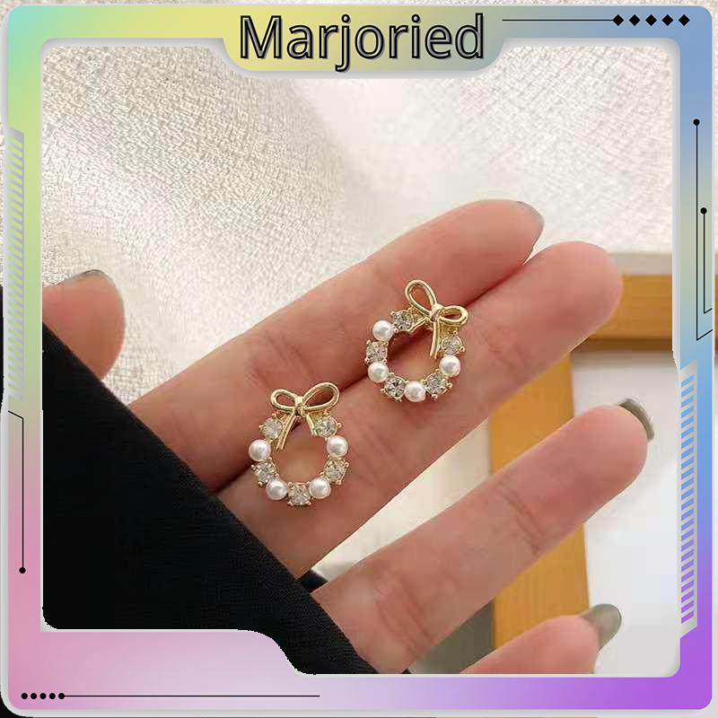 Fashion Korea Sepasang Anting Mutiara Garland Aksesoris Mode-MJD