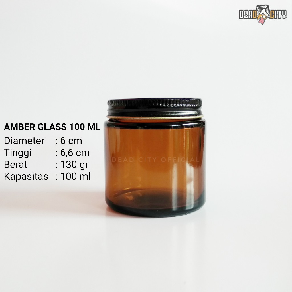 Amber Glass 100 ml/Jar Kaca