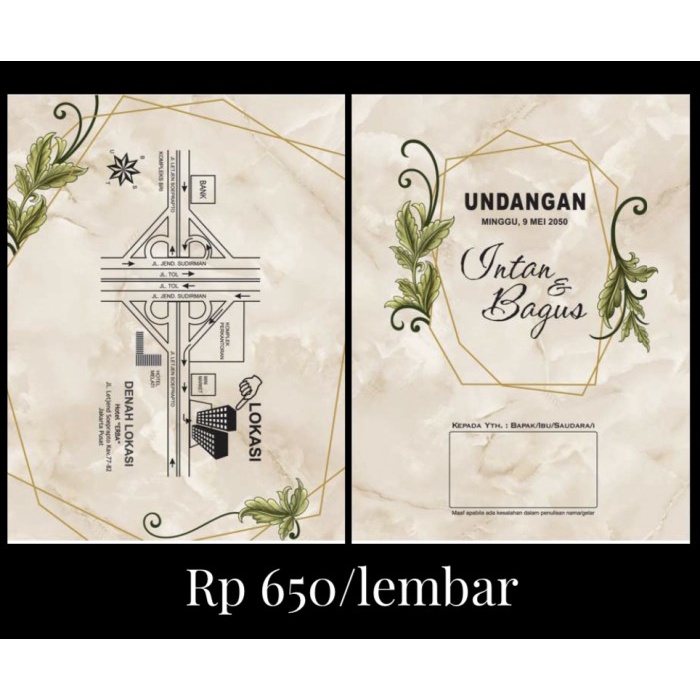 Blangko Undangan Pernikahan ERA BARU / ERBA 2210 COVER
